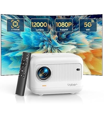 YABER K1 Projector 650 ANSI Ultra Bright, Home Theater Movie